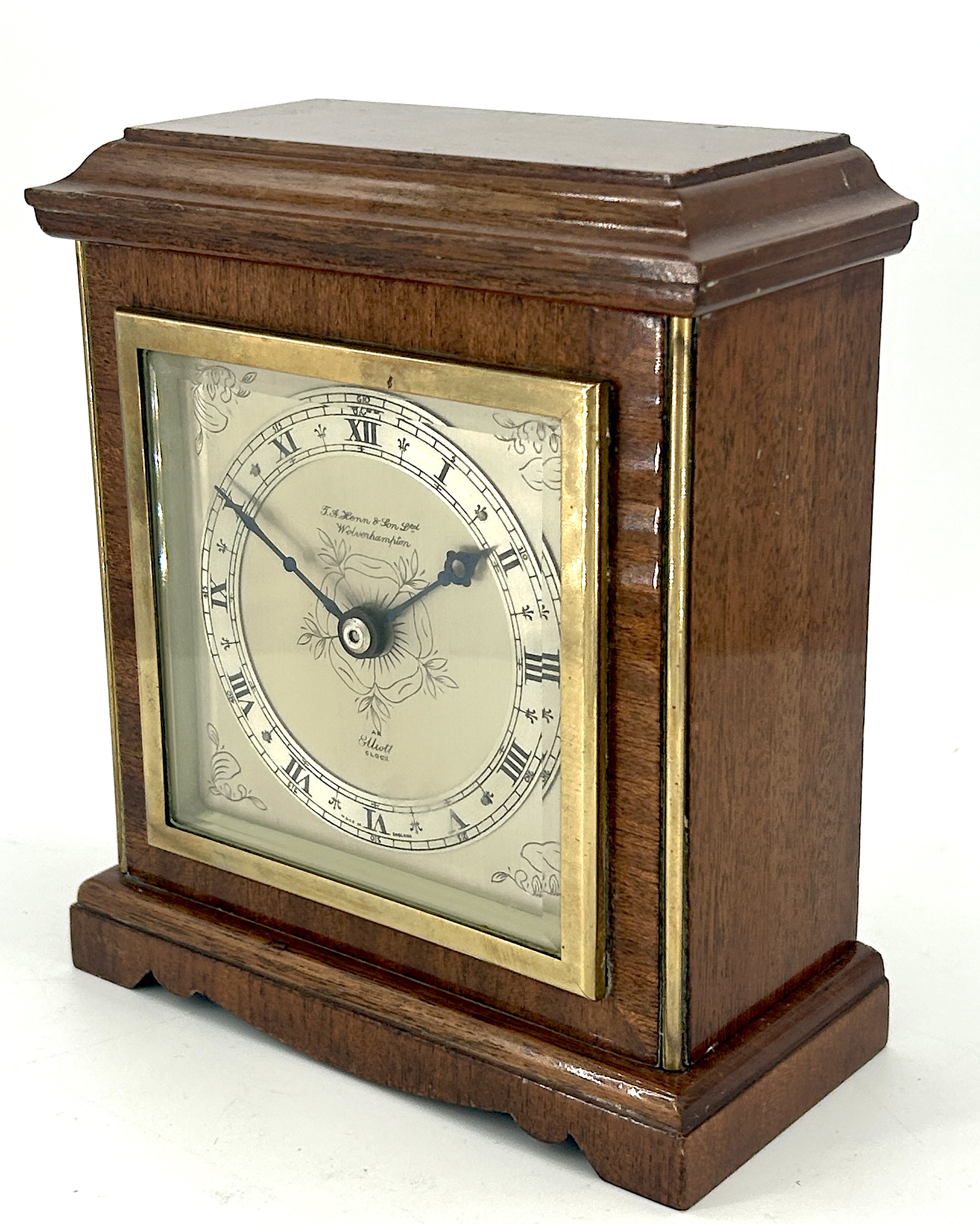 Elliot Mahogany Case Mantel Clock Antique mantlle clocks Antique Clocks 6